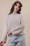 OVERSIZED TEXTURED KNIT SWEATER