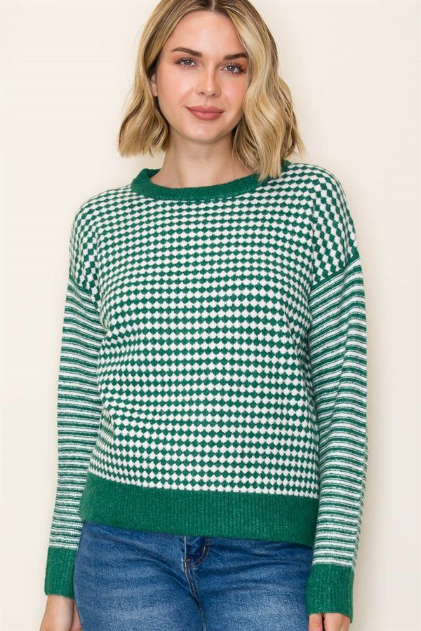 CHECKERBOARD SWEATER