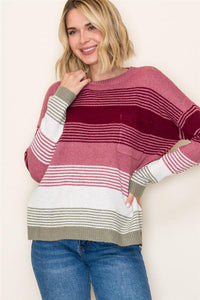 STRIPED PULLOVER SWEATER