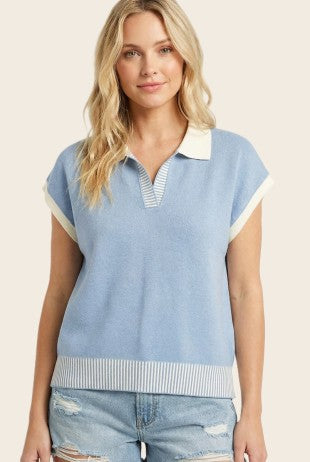 COLLARED KNIT SWEATER