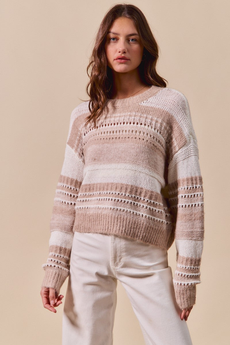 STRIPE SWEATER TOP