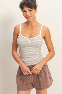 BASIC STRIPED CAMI TANK