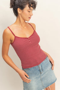 BASIC STRIPED CAMI TANK