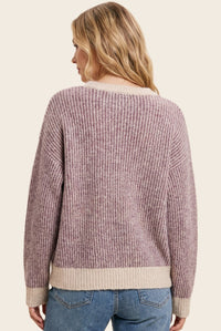 TWO TONE TEXTURED SWEATER