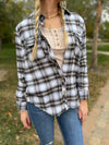 LIGHTWEIGHT PLAID BUTTON DOWN