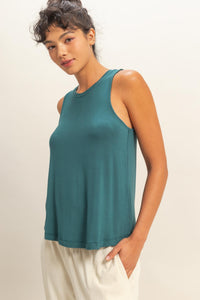 SLEEVELESS LOUNGE TANK TOP