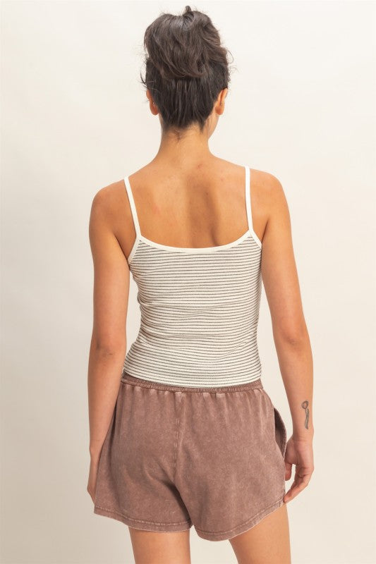 BASIC STRIPED CAMI TANK