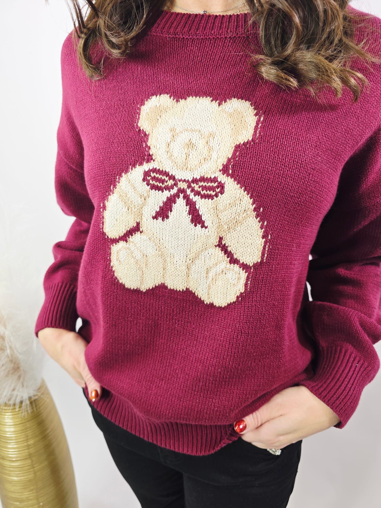 KNIT BEAR SWEATER