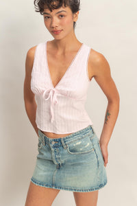 V-NECK BOW CAMI
