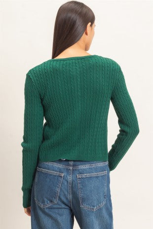 CABLE KNIT CARDIGAN