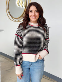 STRIPE CONTRAST SWEATER
