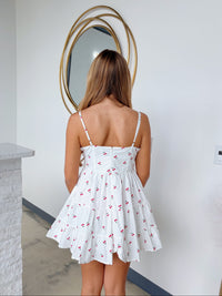 V-NECK CHERRY DRESS