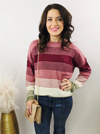 STRIPED PULLOVER SWEATER