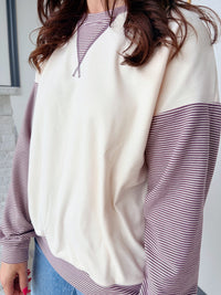 PINSTRIPE MICRO BRUSHED TOP