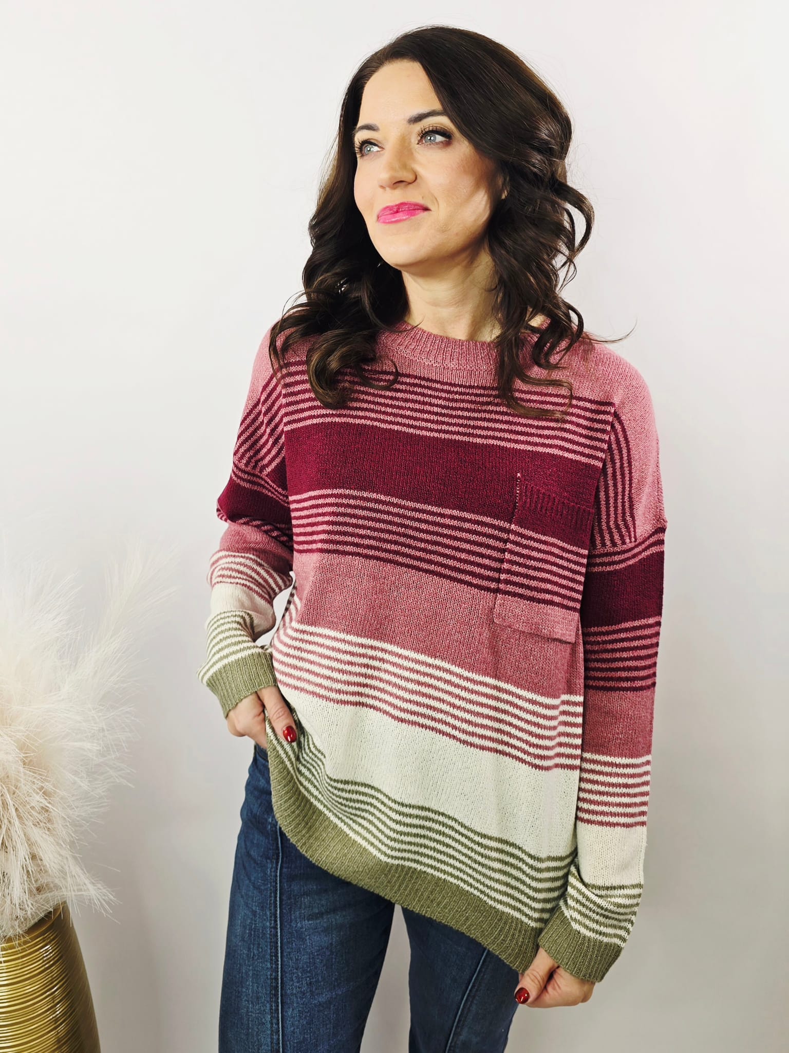 STRIPED PULLOVER SWEATER
