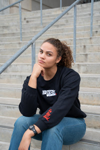 HUSKERS STATE EMBROIDERED CREW