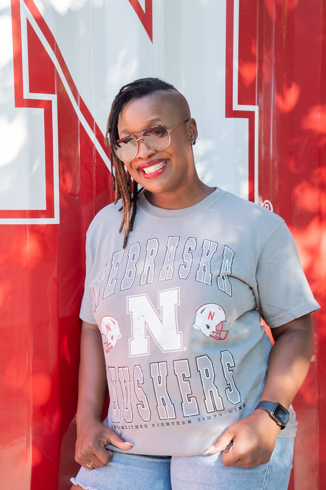 NEBRASKA DOUBLE HELMET TEE