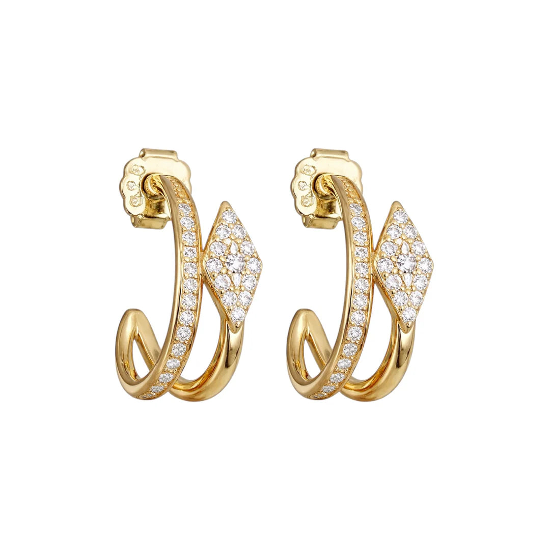 SERAPHINA PAVE HOOP EARRINGS