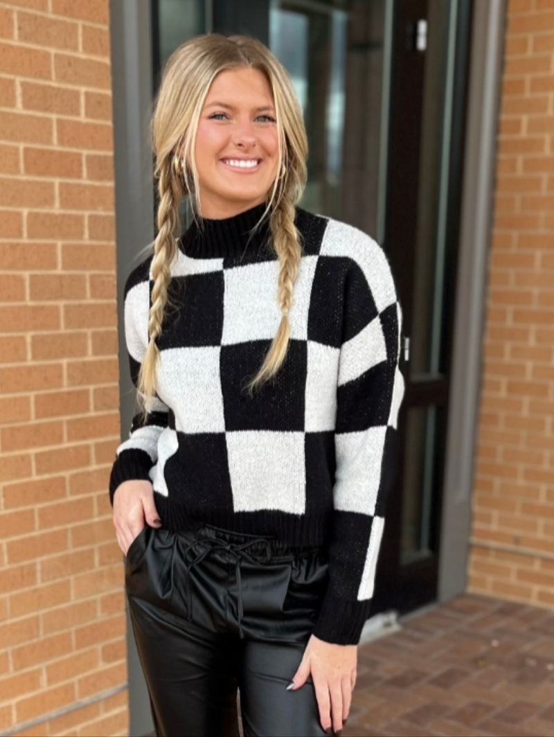 Checkered sweater online