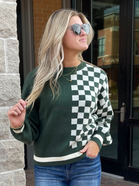 COLORBLOCK CHECKERED SWEATER