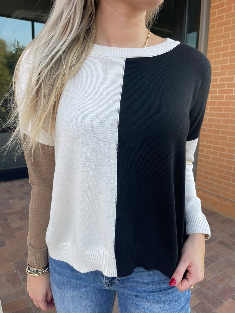 COLOR BLOCK SWEATER