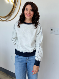 CONTRAST STITCH SWEATSHIRT