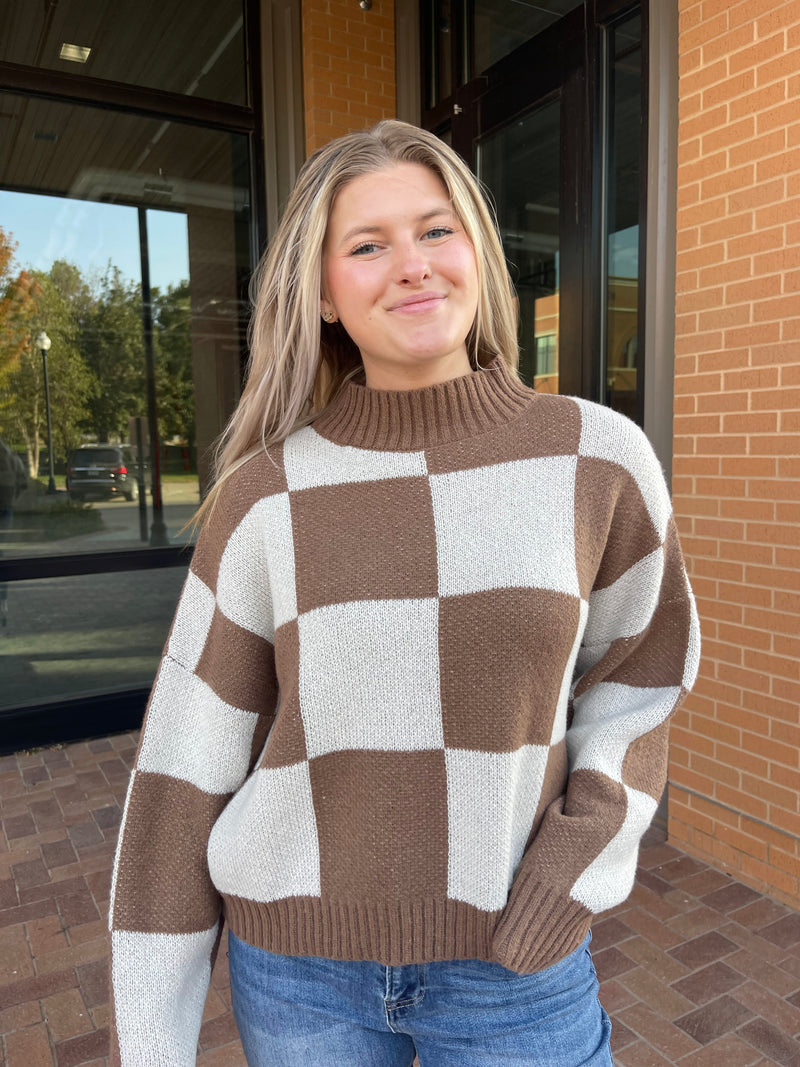 CHECKERED SWEATER