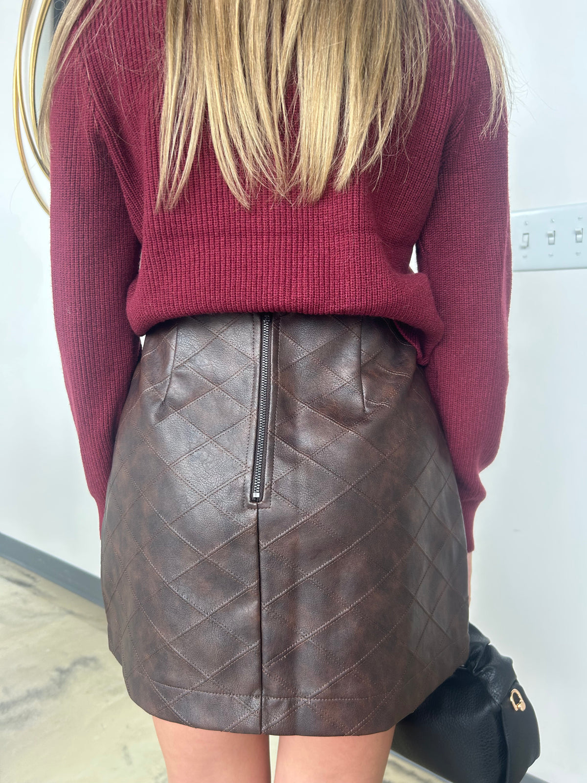 FAUX LEATHER MINI SKIRT