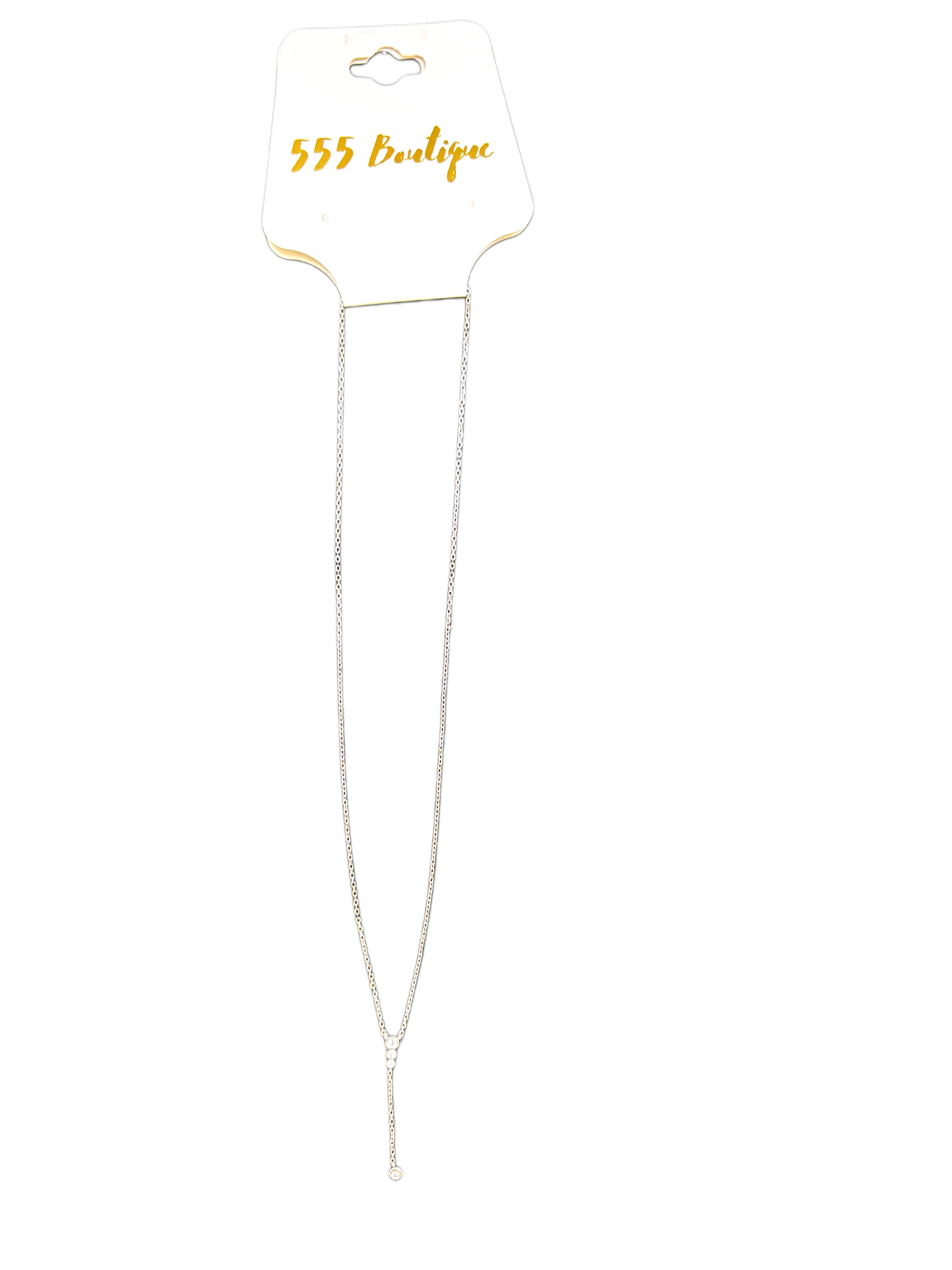 PAVE Y LARIAT NECKLACE