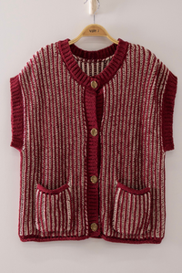 TWO TONE RIB VEST