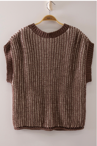 TWO TONE RIB VEST