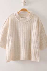CROPPED T-SHIRT SWEATER