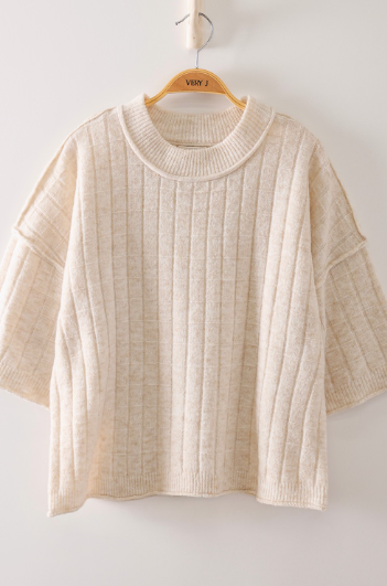 CROPPED T-SHIRT SWEATER