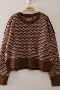 GEOMETRIC CHECKERED SWEATER