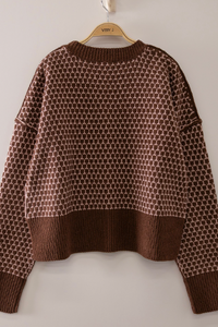 GEOMETRIC CHECKERED SWEATER