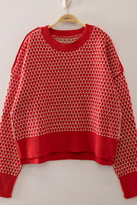 GEOMETRIC CHECKERED SWEATER