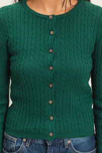 CABLE KNIT CARDIGAN