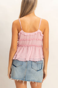 SHEER LAYERED CAMI TOP