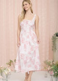 FLORAL CORSET MIDI DRESS