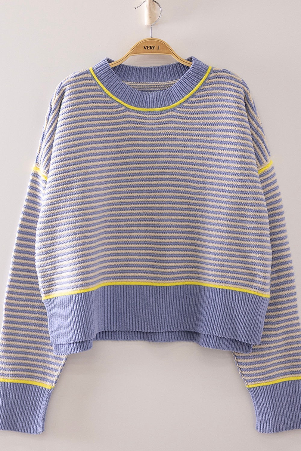 STRIPE CONTRAST SWEATER