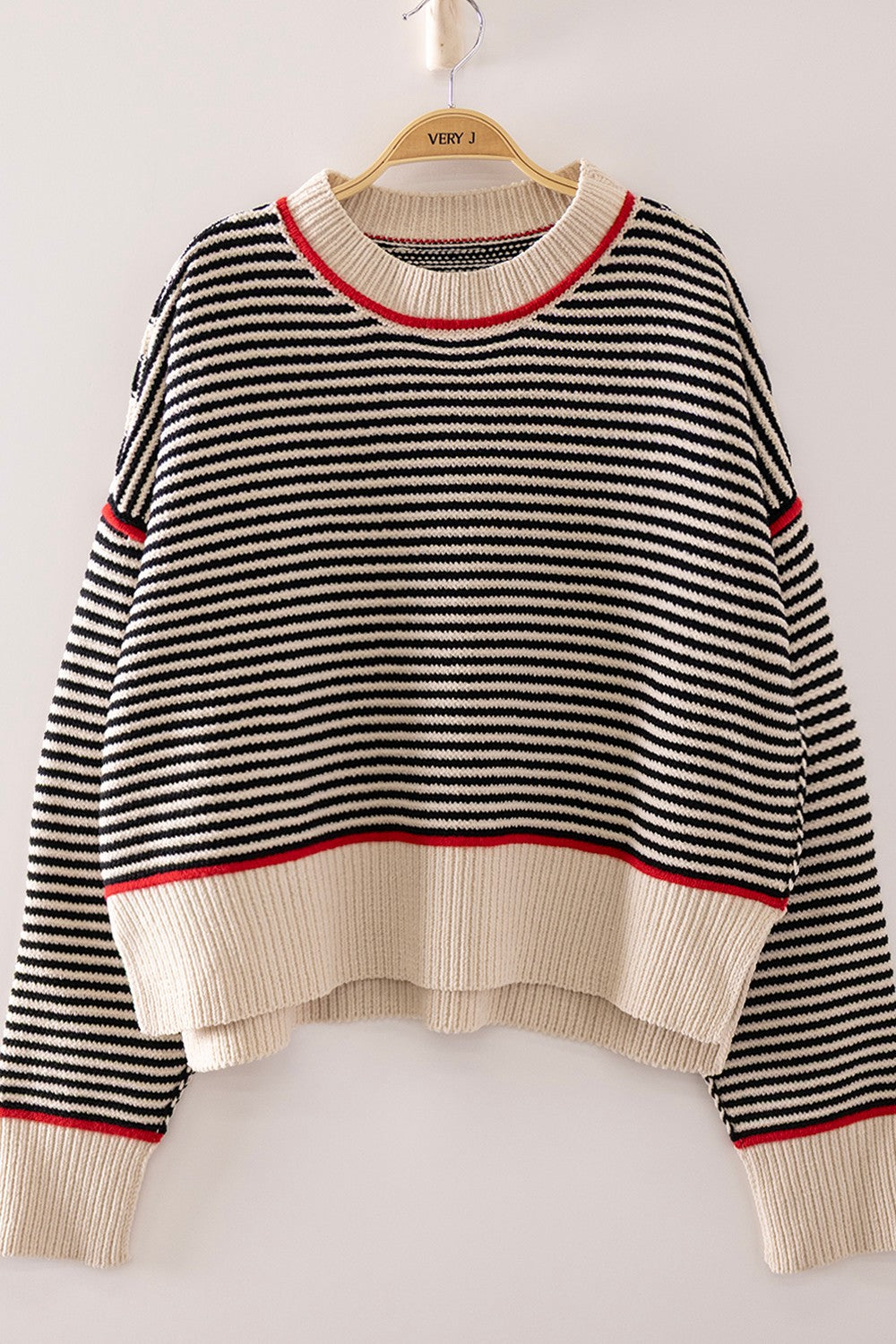 STRIPE CONTRAST SWEATER