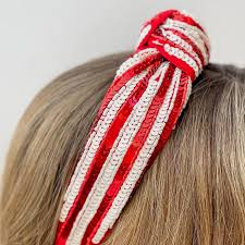 SEQUIN STRIPE HEADBAND