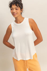 SLEEVELESS LOUNGE TANK TOP