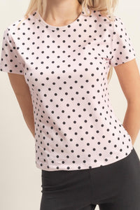 SHORT SLEEVE POLKA DOT TOP