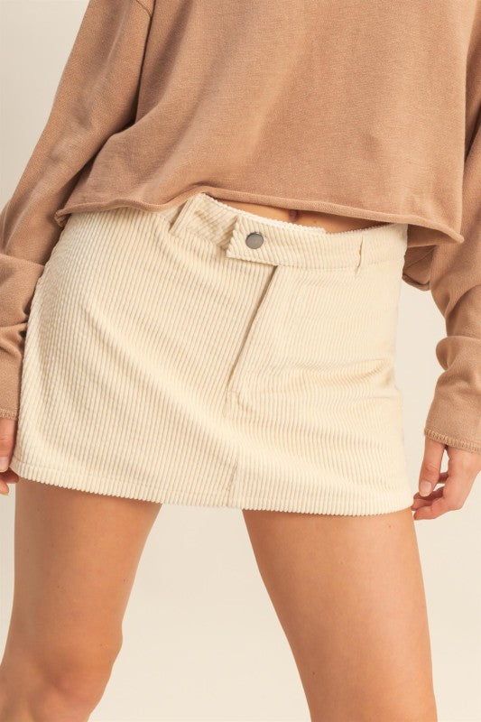 CORDUROY MINI SKIRT