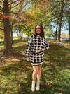 HOUNDSTOOTH SWEATER DRESS