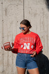 NEBRASKA HUSKERS DOUBLE HELMET CREWNECK