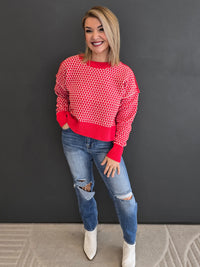 GEOMETRIC CHECKERED SWEATER