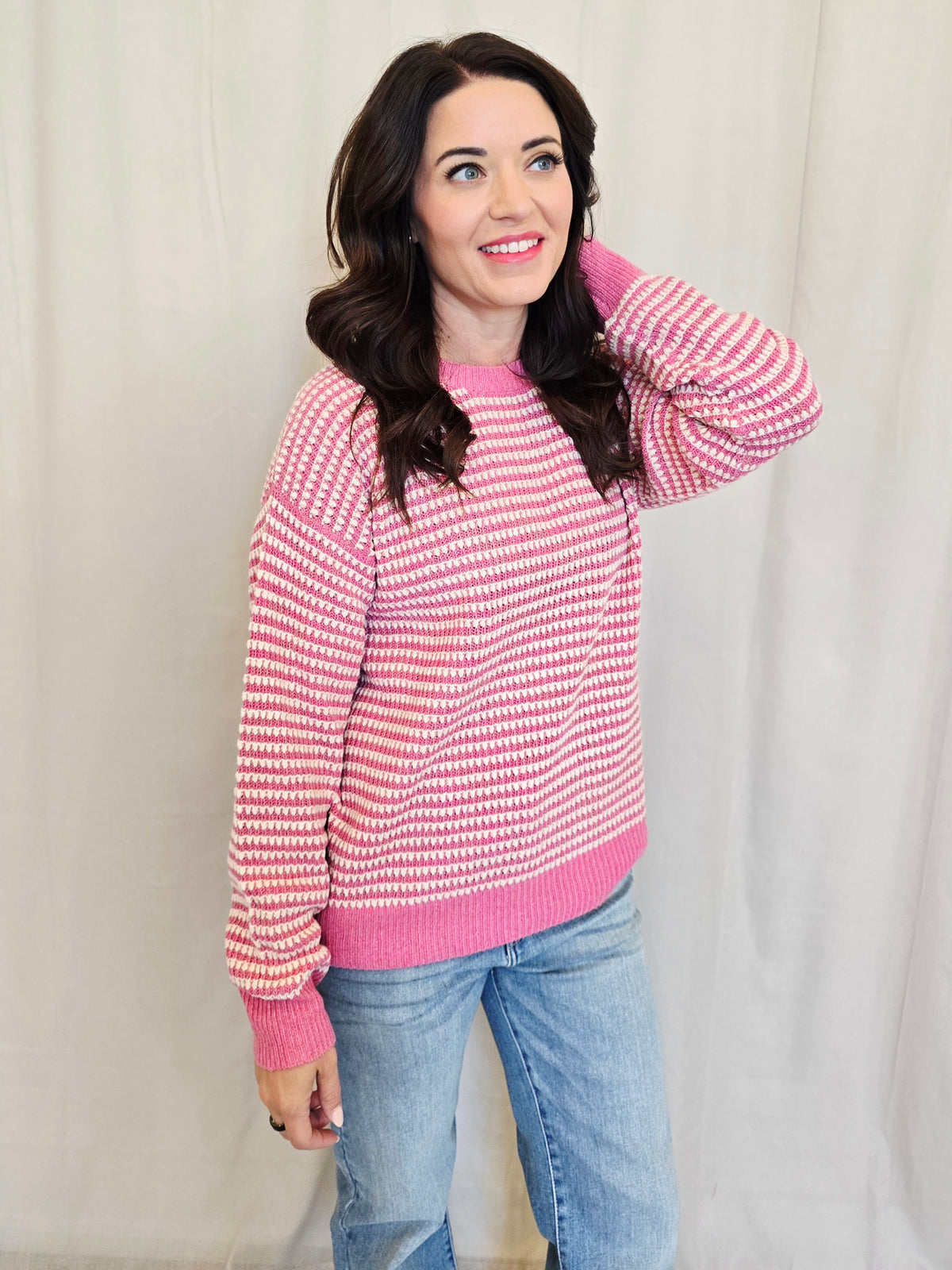 TWO TONE PULLOVER SWEATER