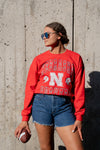 NEBRASKA HUSKERS DOUBLE HELMET CREWNECK